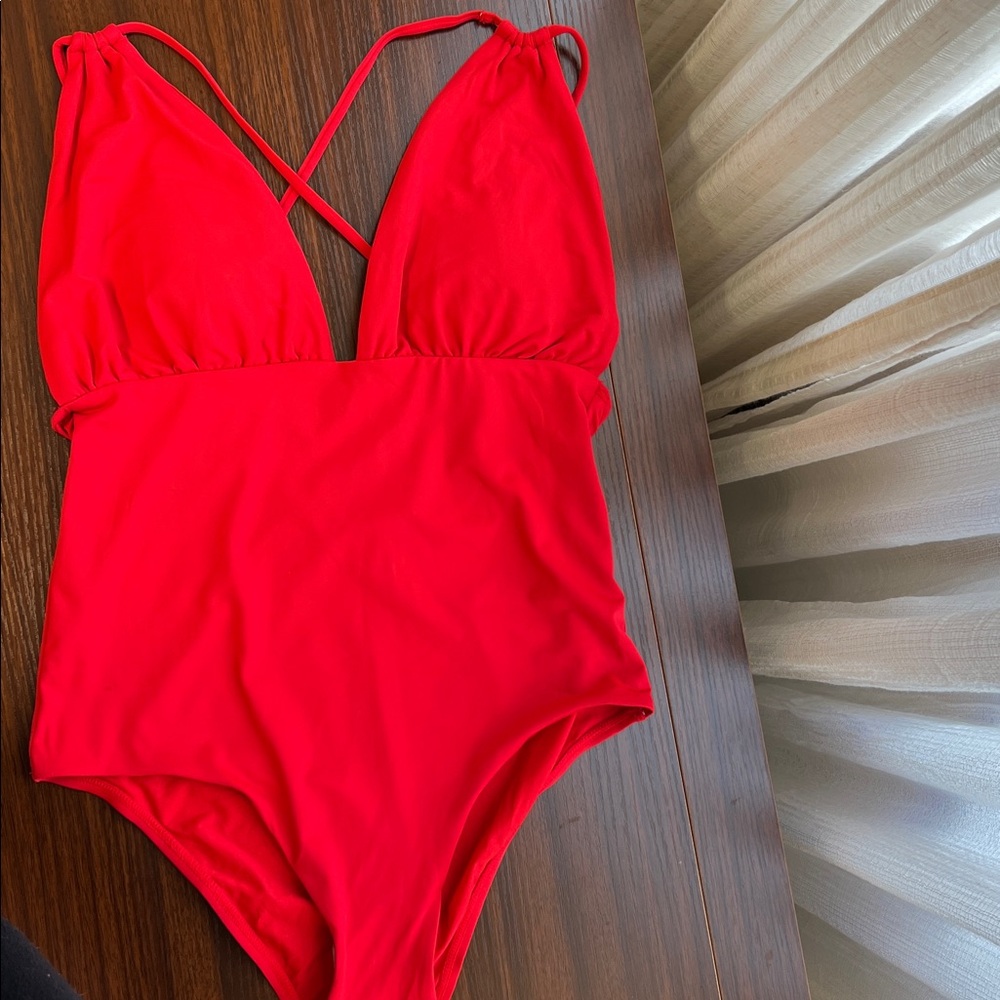 Red One Piece Swimsuit